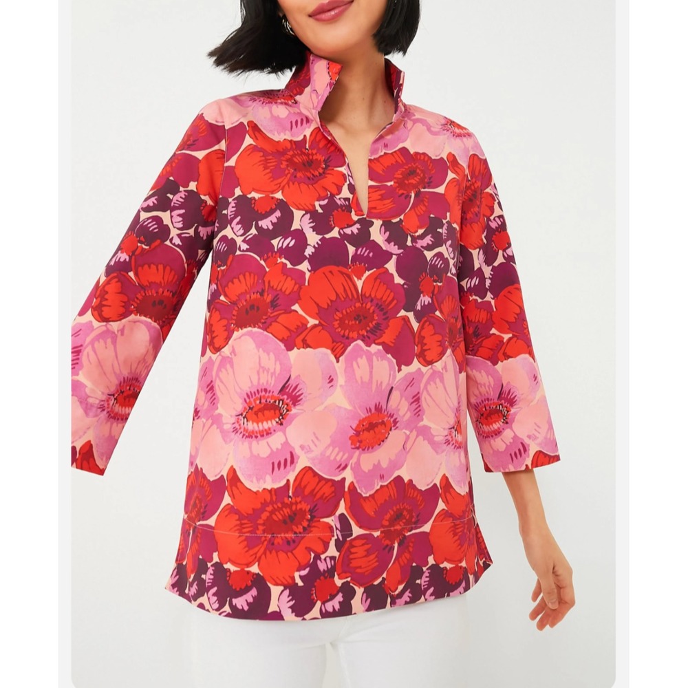 NWT Tuckernuck Poppy Stripe Margot Pink Red Top Medium